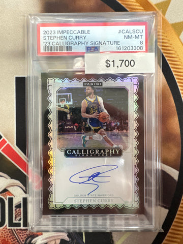 2023 Panini Impeccable Stephen Curry 2023 Calligraphy Signature PSA 8