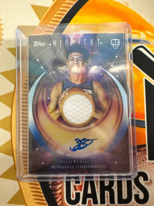 2025-26 Topps Midnight NBA Joan Beringer Rookie Patch Autograph