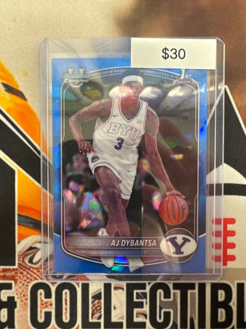 2025-26 Bowman Chrome Basketball Sapphire AJ Dybantsa 1st Bowman Base