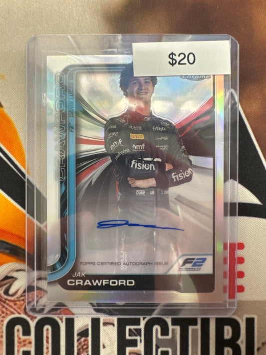2025 Topps Formula 1 Jak Crawford Chrome Autograph Refractor F2