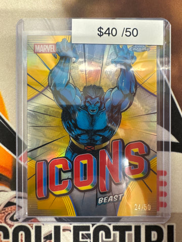2026 Topps Chrome Marvel Beast Icons Gold Refractor /50