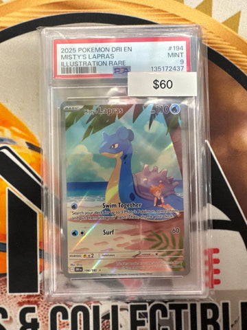 Pokemon Misty’s Lapras 194/182 PSA 9