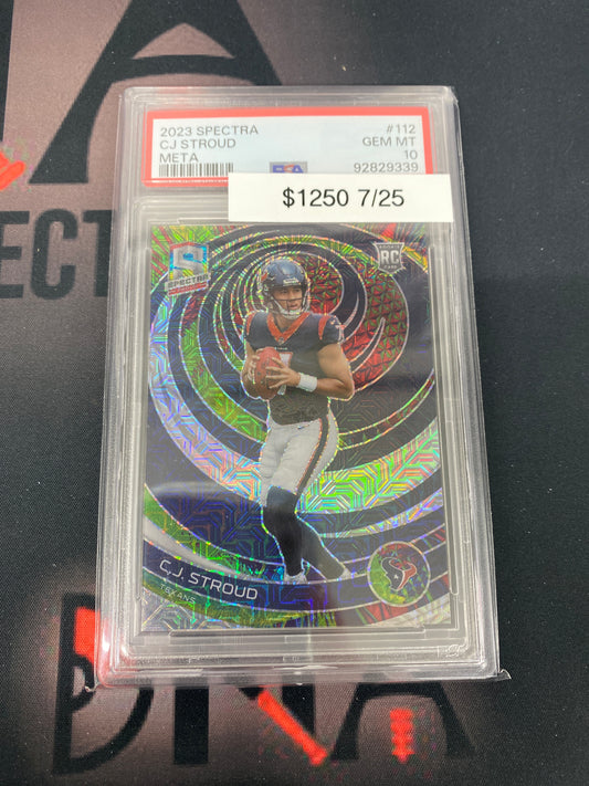 2023 NFL Spectra CJ Stroud Meta Rookie /25 PSA 10