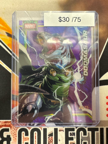 2026 Topps Chrome Marvel Doomasaur Purple Wave Refractor /75