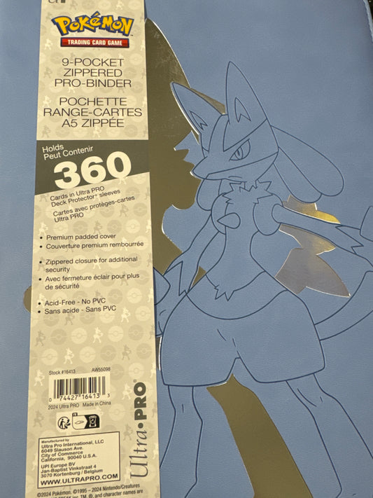 Pokemon Lucario binder 9 pocket 360 cards