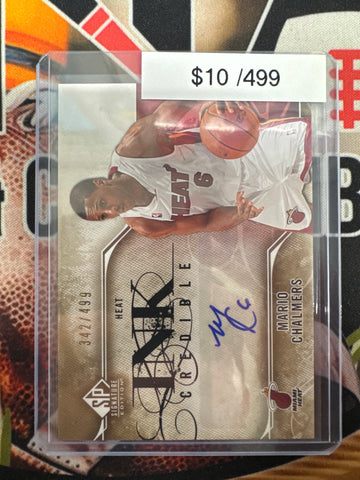 2009-10 Upper Deck NBA SP Signature Edition Mario Chalmers Ink Credible /499