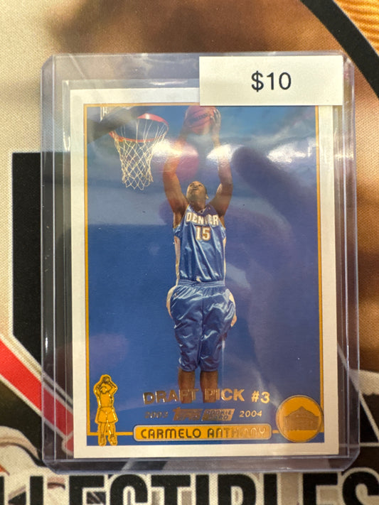 2003 Topps Basketball Carmelo Anthony Draft Pick #3 Dunking