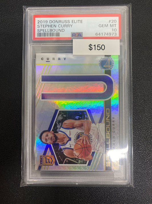 2019 Donruss Elite Stephen Curry Spellbound U PSA 10