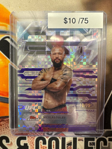 2025 Topps Finest UFC Nicolas Dalby Rare Purple Geometric Refractor /75