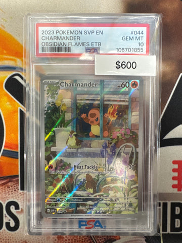 2023 Pokemon SVP English Charmander Obsidian Flames ETB 044 Promo PSA 10