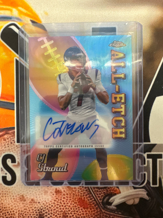2024 Topps Chrome Football C.J. Stroud Chrome All-Etch Autograph