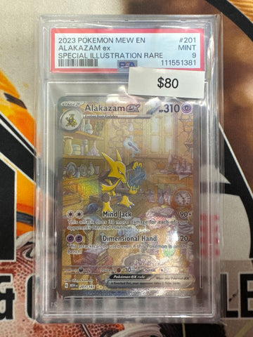 Pokémon Alakazam ex Special Illustration Rare (151) 201/165 PSA 9