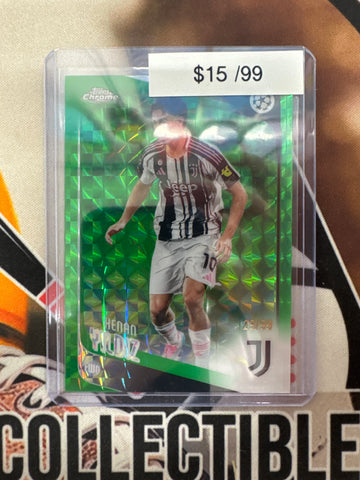 2026 Topps Chrome Champions League Kenan Yildiz Green Geometric Refractor /99