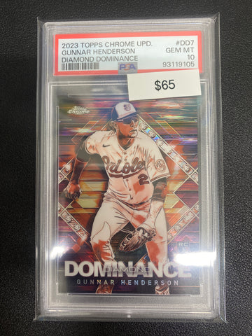 2023 Topps Chrome Update Gunnar Henderson Diamond Dominance PSA 10