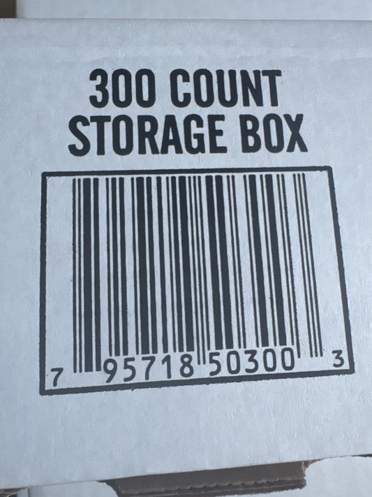 Cardboard 300 count storage box