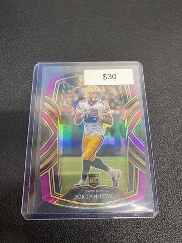 2020 Panini Select NFL Jordan Love Purple Die-Cut