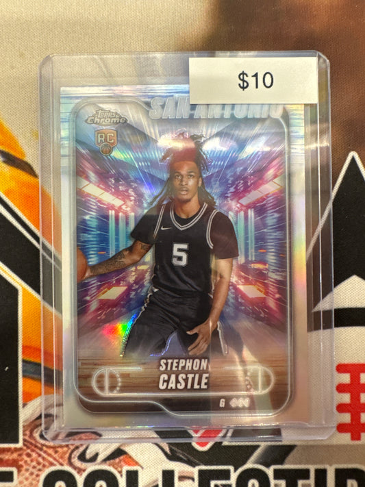 2024-25 Topps Chrome Basketball Stephon Castle Rookie Refractor