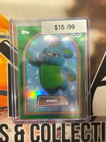 2026 Topps Toy Story 30th Anniversary Bunny Green Foil /99
