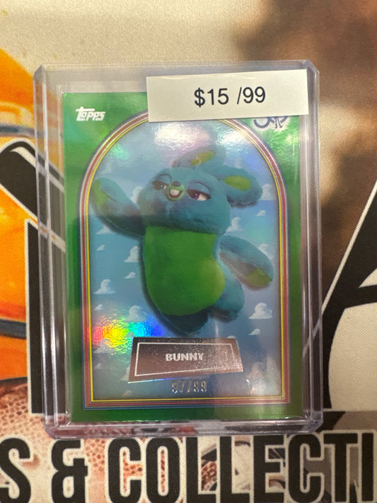 2026 Topps Toy Story 30th Anniversary Bunny Green Foil /99