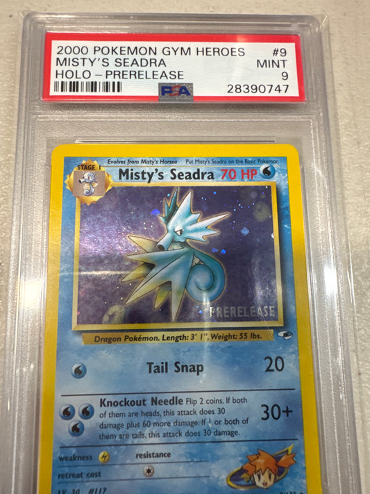 Pokemon Misty’s Seadra Prerelease PSA 9