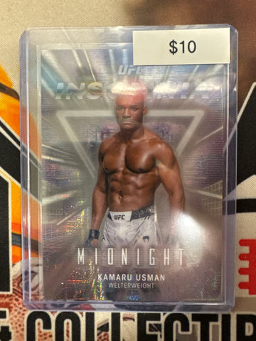 2025 Topps Midnight UFC Kamaru Usman Insomnia Wave Refractor