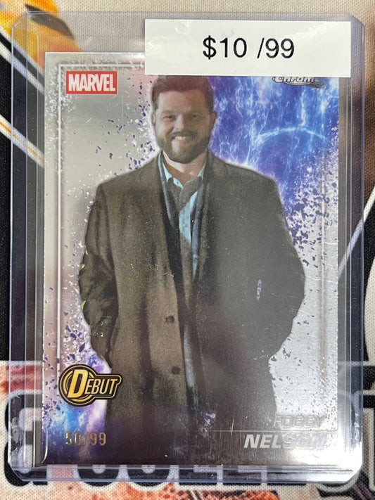 2025 Topps Chrome Marvel Studios Foggy Nelson Debut The Snap Variation /99