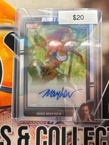 2026 Topps Chrome Marvel Mike Mayhew Authentic Marvel Comic Book Artist Autograph The Amazing Spider-Man #17 (Variant) Refractor