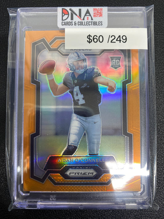 2023 Prizm Aidan O’Connell Rookie Orange /249