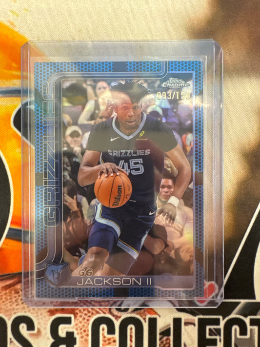 2025-26 Topps Chrome Basketball GG Jackson II Blue Basketball Refractor /150