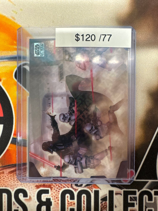 2025 Topps Star Wars Galaxy Dark Entrance Star Wars Logofractor /77
