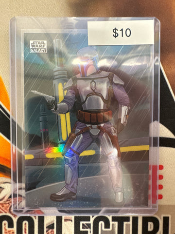 Topps Chrome Star Wars Galaxy Jango Fett Galactic Anthology Refractor