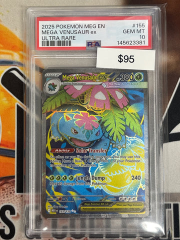 Pokémon Mega Venusaur ex Full Art Mega Evolution 155/132 PSA 10