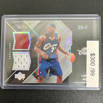 2007 Upper Deck Black LeBron James dual patch /99