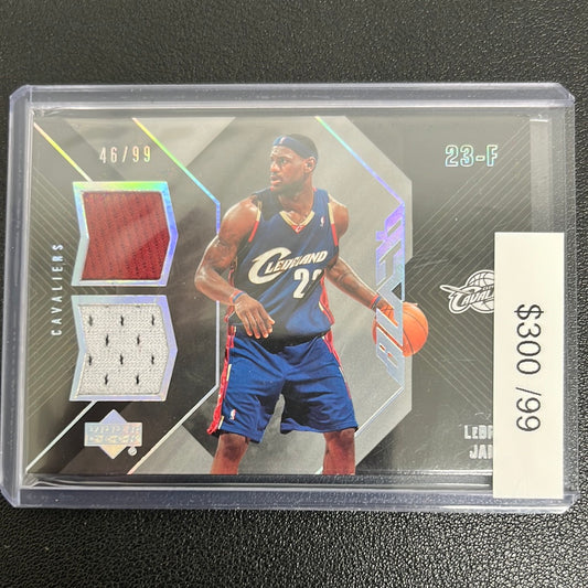 2007 Upper Deck Black LeBron James dual patch /99