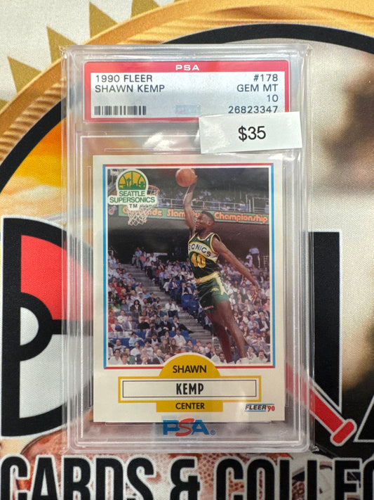 1990 Fleer NBA Shawn Kemp PSA 10