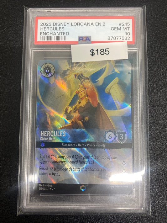 Disney Lorcana Rise Of The Floodborn Enchanted Hercules PSA 10