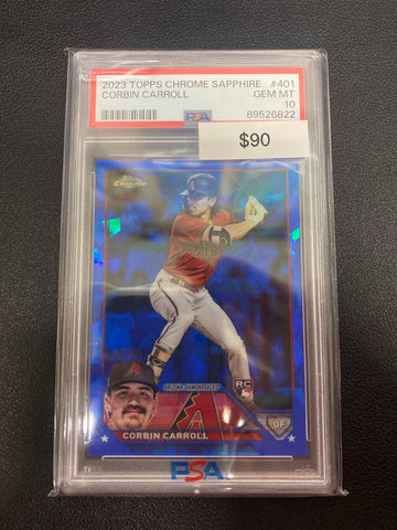 2023 Topps Chrome Sapphire Corbin Carroll Rookie PSA 10