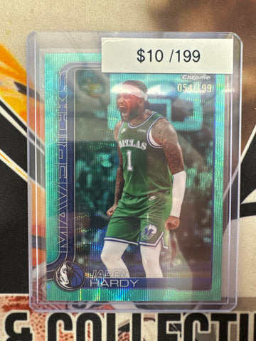 2026 Topps Chrome NBA Update Jaden Hardy Aqua Wave Refractor /199