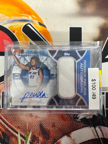 2025-26 Topps 3 NBA Noah Penda Rookie Relics Autograph Refractor /49