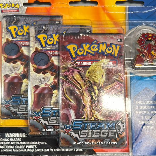 Pokemon Steam Siege Volcanion 3 pack blister sealed