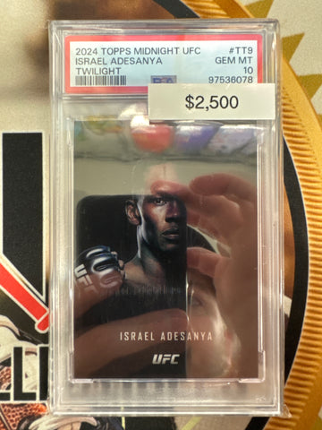2024 Topps Midnight UFC Israel Adesanya Twilight SSP PSA 10