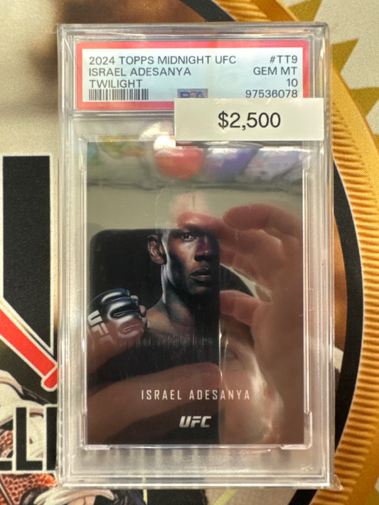 2024 Topps Midnight UFC Israel Adesanya Twilight SSP PSA 10
