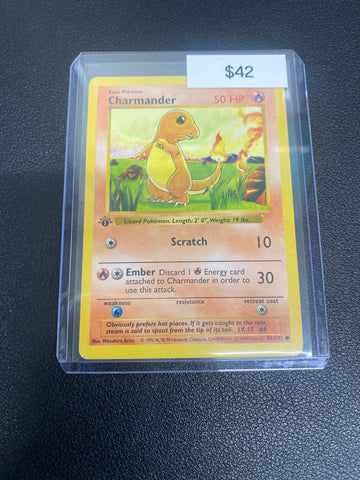 Pokémon Charmander Base Set 1st Edition Shadowless 46/102