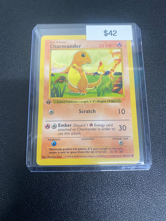 Pokémon Charmander Base Set 1st Edition Shadowless 46/102