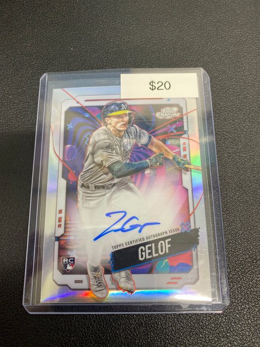 2024 Topps Chrome Cosmic Zack Gelof Rookie Variation Autograph