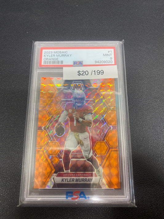 2023 Panini Mosaic Kyler Murray Orange /199 PSA 9