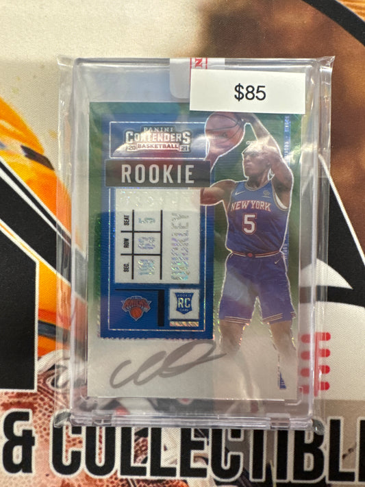 2020-21 Panini Contenders NBA Immanuel Quickley Rookie Variation Green Flash Autograph