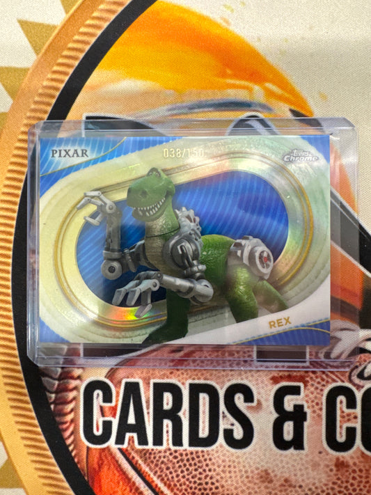 2025 Topps Chrome Disney Rex Blue Refractor /150