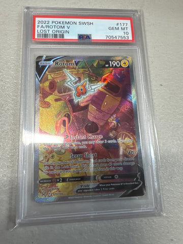 Pokemon Rotom V 177/196 PSA 10
