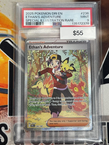 Pokémon Ethan’s Adventure Special Illustration Rare Destined Rivals 236/182 PSA 9